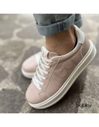 Sneakers Donna Byblos Modello BYSC8WO01 Brooklyn Bianco o Nude