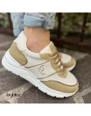 Sneakers Donna Byblos Modello BYSC8XG01 OLIMPIA Bianco o Beige