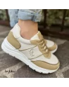 Sneakers Donna Byblos Modello BYSC8XG01 OLIMPIA Bianco o Beige