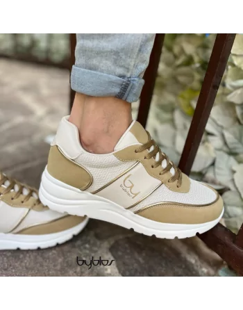 Sneakers Donna Byblos Modello BYSC8XG01 OLIMPIA Bianco o Beige