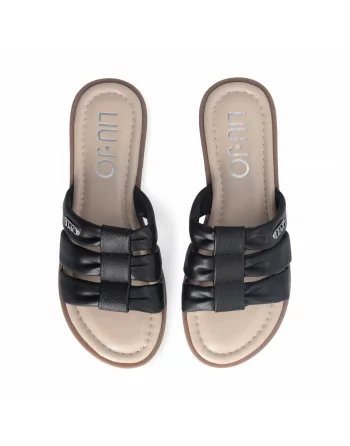 Sandalo Donna Liu.Jo Modello AMIRA 932 in Pelle 4A5733EX256 Nero Bianco