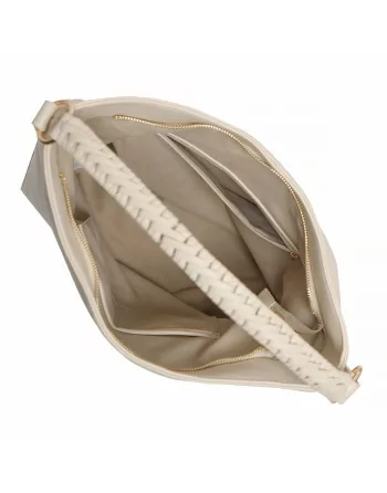 Borsa Sacca Donna Byblos Modello PAVO in Pelle Beige Nero o Cuoio