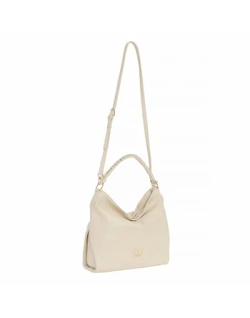Borsa Sacca Donna Byblos Modello PAVO in Pelle Beige Nero o Cuoio