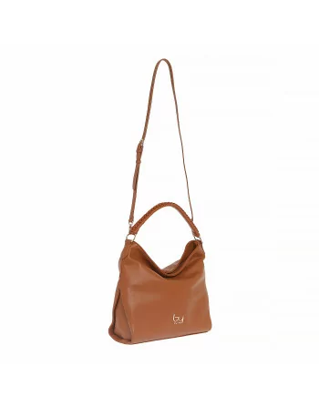 Borsa Sacca Donna Byblos Modello PAVO in Pelle Beige Nero o Cuoio
