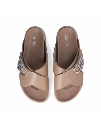 Sandalo Donna LIU.JO 4A5707P0102 Modello Penny 901 Nero o Bianco o Cuoio