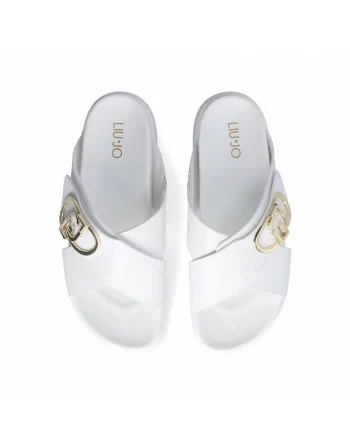 Sandalo Donna LIU.JO 4A5707P0102 Modello Penny 901 Nero o Bianco o Cuoio