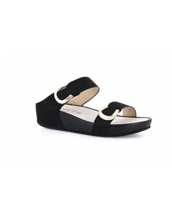 Sandali Donna Grunland 2577 modello DIRA in Nabuk Nero o Cuoio o Beige