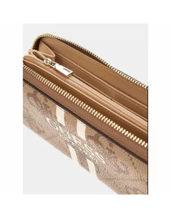 Portafogli Donna Guess logato con cerniera LAUREL OS7459146 Nero o Taupe