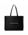 Borsa Calvin Klein K60K612222 nera Sculpted Slim Tote da donna.