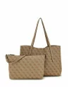 Borsa Donna Guess reversibile modello BRENTON PG964823 Nero 3 Pezzi