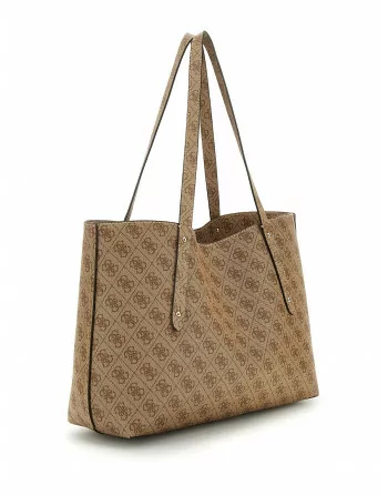 Borsa Donna Guess reversibile modello BRENTON PG964823 Nero 3 Pezzi