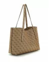 Borsa Donna Guess reversibile modello BRENTON PG964823 Nero 3 Pezzi