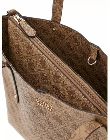 Borsa Donna Guess reversibile modello BRENTON PG964823 Nero 3 Pezzi