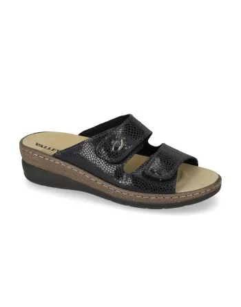 Sandali donna Valleverde 25502 pelle blu plantare anatomico Sandali donna Valleverde 25502 pelle blu plantare anatomico