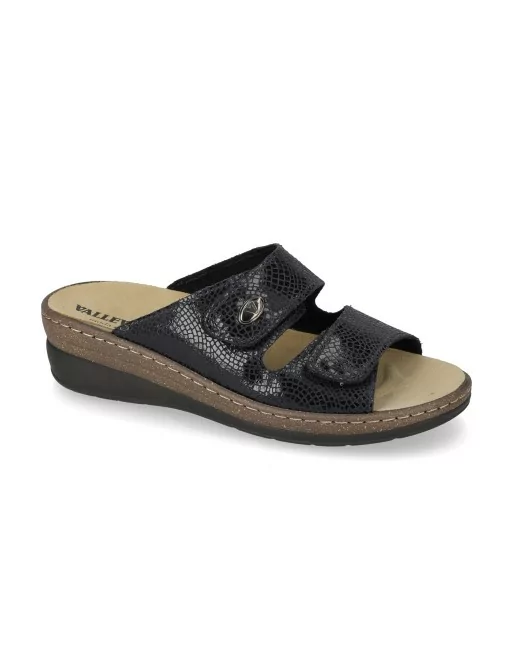 Sandali donna Valleverde 25502 pelle blu plantare anatomico Sandali donna Valleverde 25502 pelle blu plantare anatomico