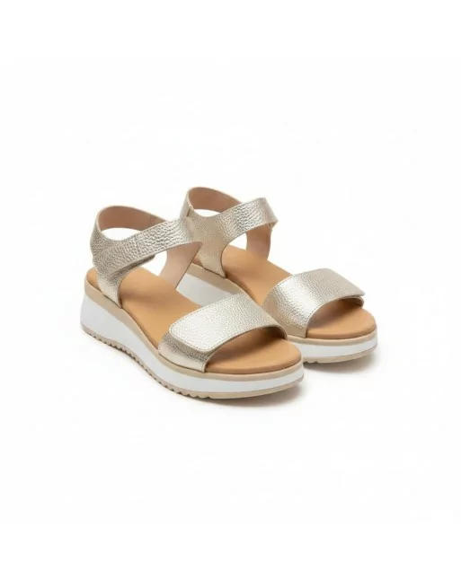 Sandali Donna Oh! My Sandals 5942 in Pelle Hielo o Champagne modello casual. Sandali casual