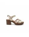Sandali Donna Oh! My Sandals 5921 in Pelle Bianco o Champagne modello casual. Sandali casual