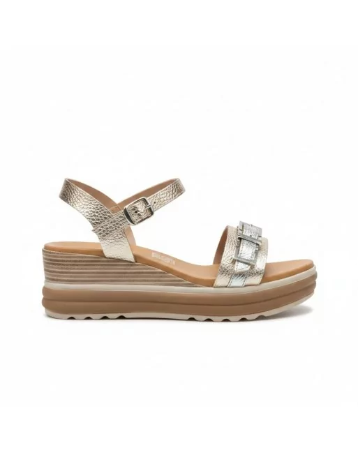 Sandali Donna Oh! My Sandals 5993 in Pelle Champagne o Hielo modello casual. Sandali casual