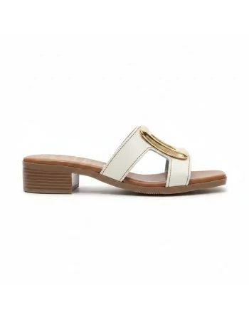 Sandali Donna Oh! My Sandals 5884 in Pelle Gold o Hielo modello casual. Sandali casual