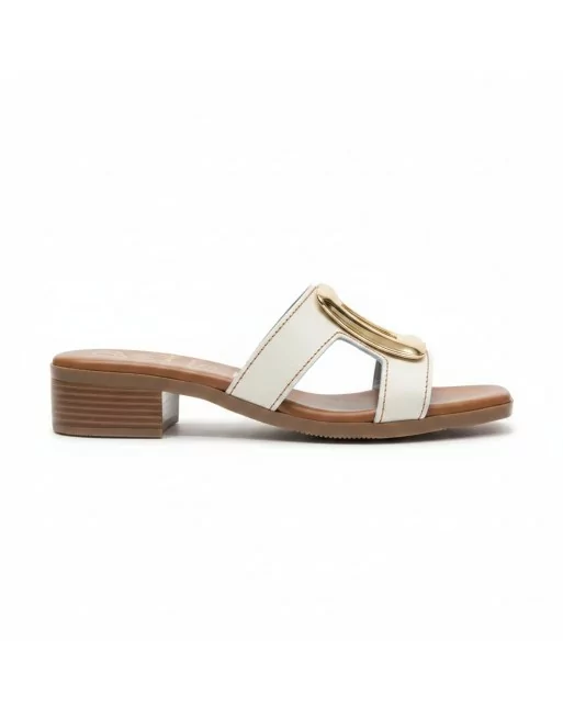 Sandali Donna Oh! My Sandals 5884 in Pelle Gold o Hielo modello casual. Sandali casual