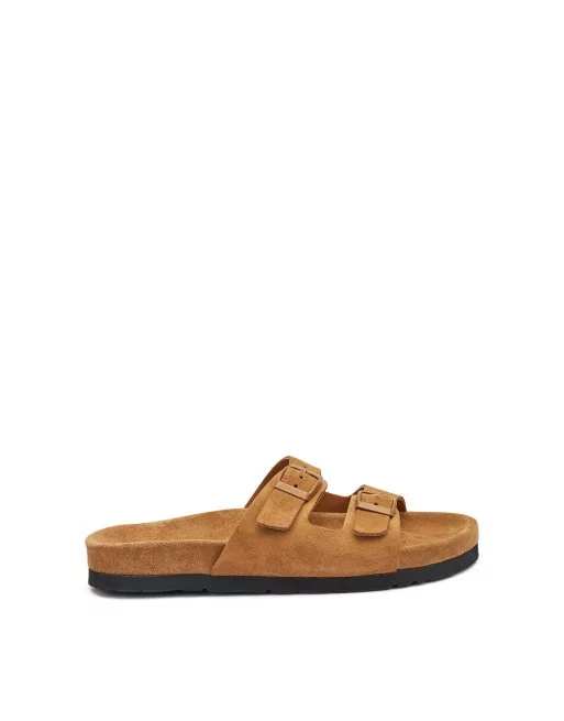 Sandali Donna Frau 06B1 in Nabuk Sand o Segale modello casual