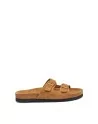 Sandali Donna Frau 06B1 in Nabuk Sand o Segale modello casual