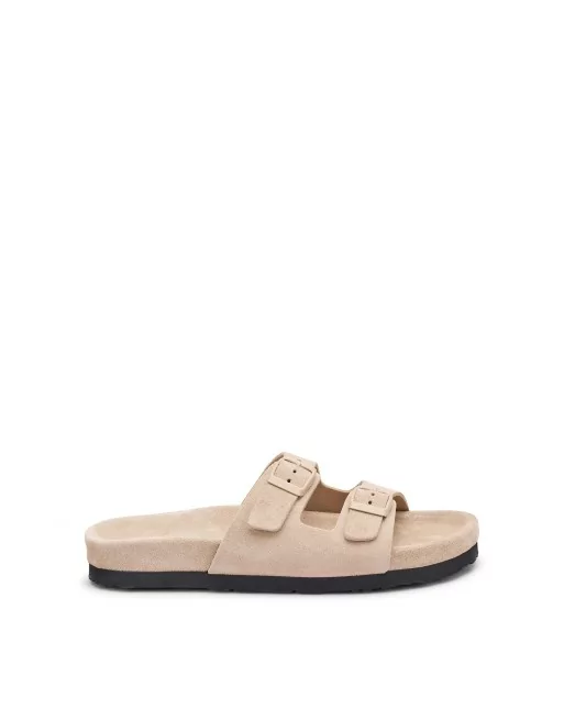 Sandali Donna Frau 06B1 in Nabuk Sand o Segale modello casual