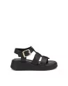 Sandali Donna Frau 04M5 in Pelle Nero modello casual
