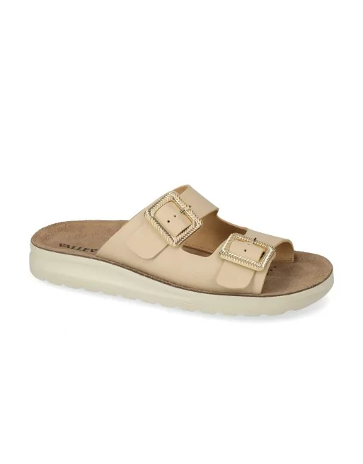 Sandali Donna Valleverde 25011 in Pelle Sabbia modello casual. Sandali casual