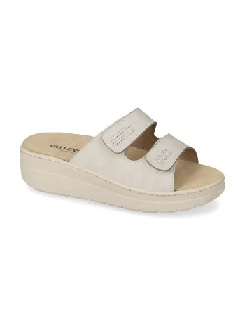 Sandali Donna Valleverde 55600 in Pelle Beige o Ghiaccio modello casual. Sandali casual