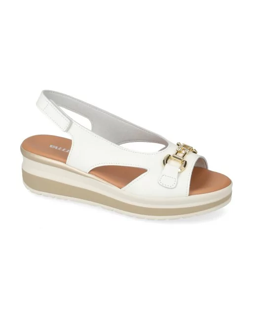 Sandali Donna Valleverde VGL205AF in Pelle Beige o Bianco modello casual. Sandali casual