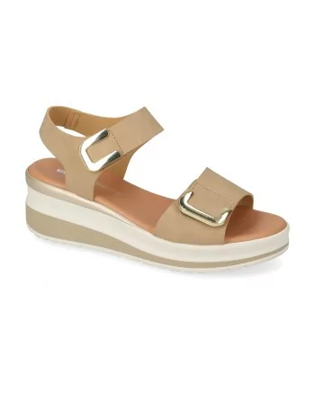 Sandali Donna Valleverde VGI350AF in Pelle Bianco o Sabbia modello casual. Sandali casual
