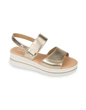 Sandali Donna Valleverde VG2102 in Pelle Cuoio o Platino modello casual. Sandali casual