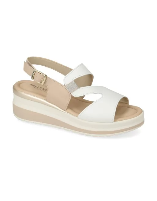 Sandali Donna Valleverde VGI302M in Pelle Sabbia o Bianco modello casual. Sandali casual