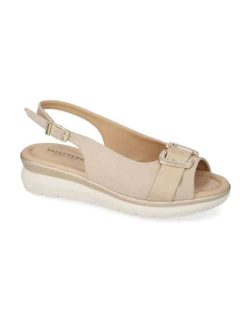 Sandali Donna Valleverde 32703 in Pelle Nude o Bianco modello casual. Sandali casual