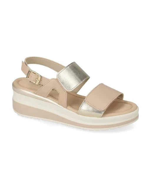 Sandali Donna Valleverde VGI301M in Pelle Platino o Beige modello casual. Sandali casual Sandali Donna Valleverde VGI301M in Pelle Platino o Beige modello casual. Sandali casual