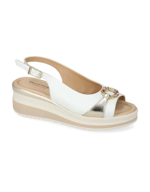 Sandali Donna Valleverde VGI300M in Pelle Sabbia o Bianco modello casual. Sandali casual