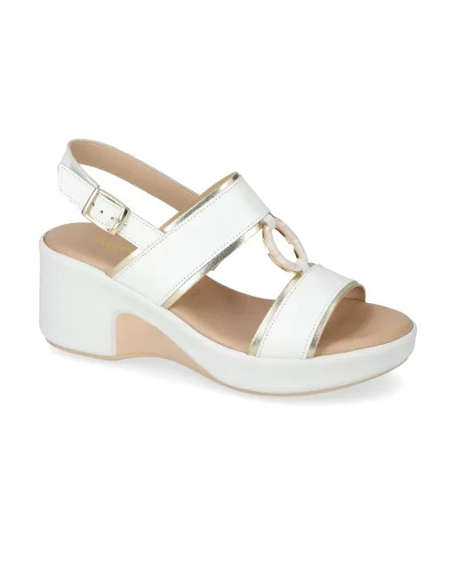 Sandali Donna Valleverde 63121 in Pelle Cuoio o Bianco modello casual. Sandali casual