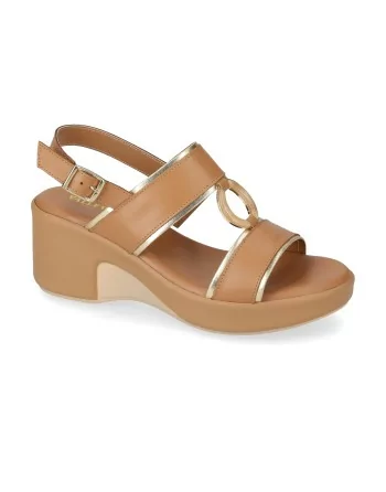 Sandali Donna Valleverde 63121 in Pelle Cuoio o Bianco modello casual. Sandali casual