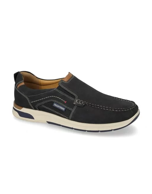 Mocassini Uomo Valleverde 17910 in Pelle Navy o Avana modello casual. Mocassini casual