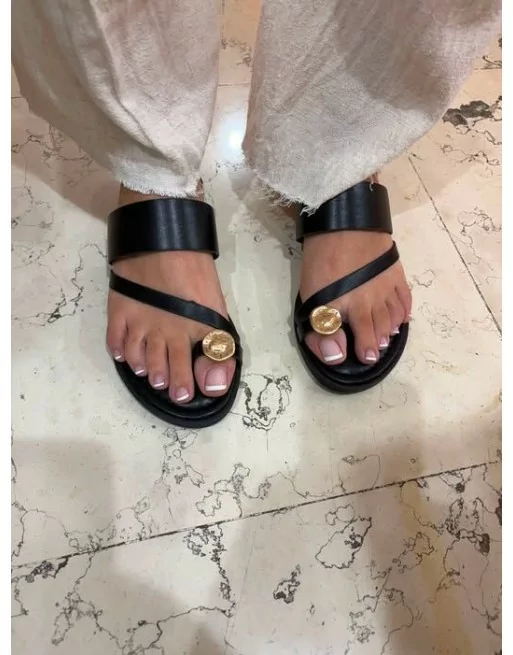 Sandali Donna Marina Torres JB2052-K41 Nero e Cuoio eleganti estivi