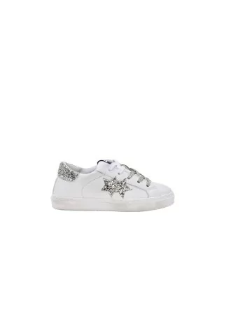 2Star 2SB3520 Sneakers Donna in Pelle, Scarpe Casual Bianche, Calzature Sportive Lifestyle, Sneaker Bassa