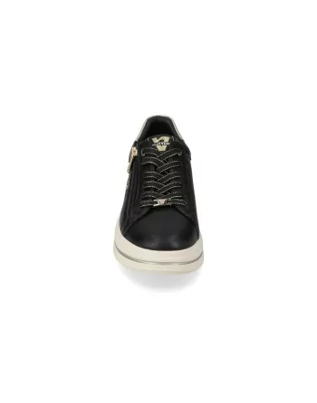 Sneakers Donna Valleverde 35487 in Pelle Nera Scarpe Casual