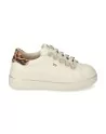 Sneakers donna Valleverde V35453A avorio in pelle con platform