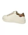 Sneakers donna Valleverde in pelle avorio con strass