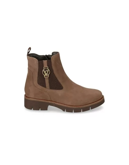 Tronchetto donna Valleverde 17182A in pelle taupe