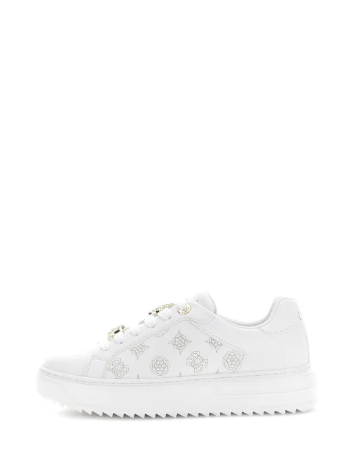 Sneakers donna Guess FLFDUE ELE12 pelle bianca