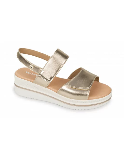 Sandalo Donna Valleverde VG2102 in Pelle Platino o Cuoio modello casual. Calzature comode Sandalo Donna Valleverde VG2102 in Pelle Platino o Cuoio modello casual. Calzature comode