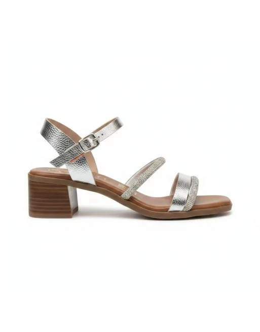 Sandali Donna Oh! My Sandals 5905 in Pelle Plata modello casual. Sandali casual