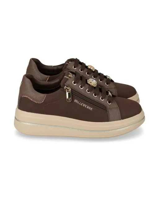 Sneakers donna Valleverde 35497 pelle marrone platform Sneakers donna Valleverde 35497 pelle marrone platform